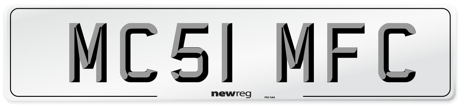 MC51 MFC Number Plate from New Reg
